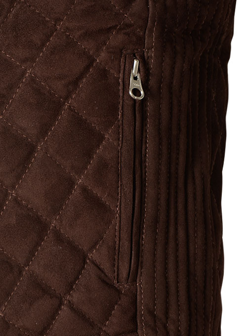 Soft Dark Brown Suede Leather Vest # 324 - Click Image to Close