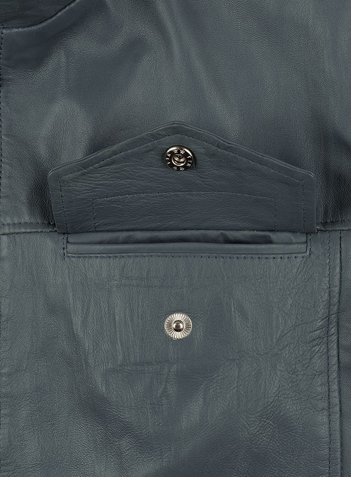 Soft Sherpa Gray Washed & Wax Shia Labouf Transformers 3 Jacket - Click Image to Close