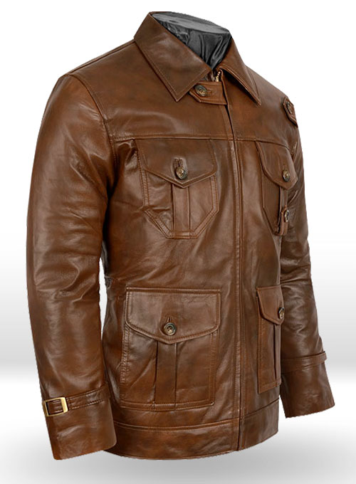 Spanish Brown The Expendables 2 Jason Statham Leather Jacket - Click Image to Close
