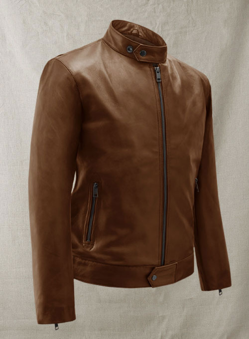 Spanish Brown Michael Fassbender Leather Jacket #2