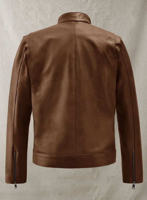 Spanish Brown Michael Fassbender Leather Jacket #2