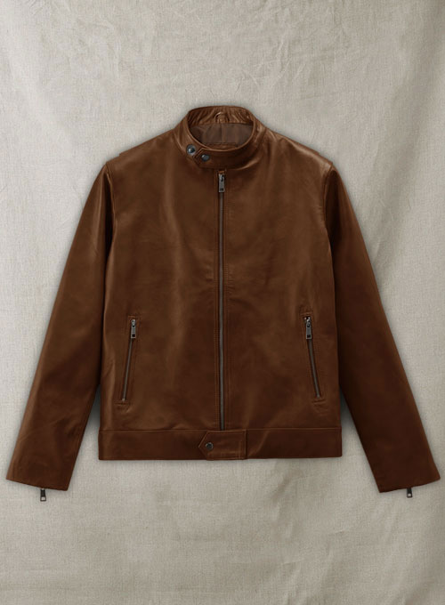 Spanish Brown Michael Fassbender Leather Jacket #2