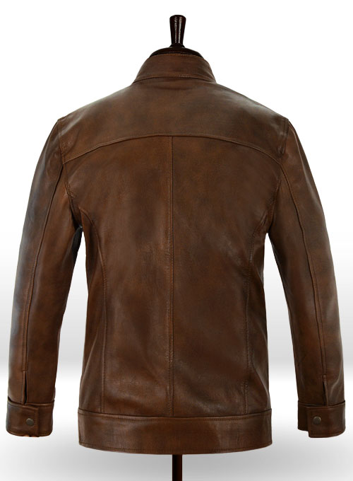 Spanish Brown Ryan Reynolds Blade Trinity Leather Jacket