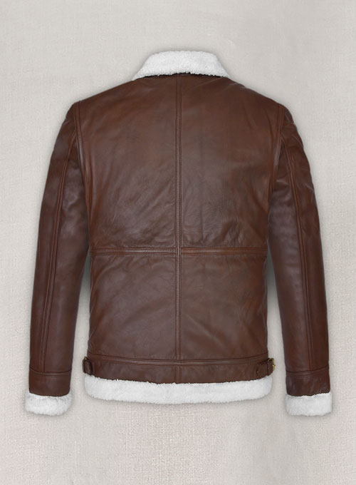 B3 Aviator Spanish Brown Leather Jacket - Click Image to Close
