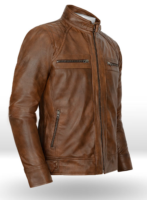 Spanish Brown Leather Jacket # 653 - Click Image to Close