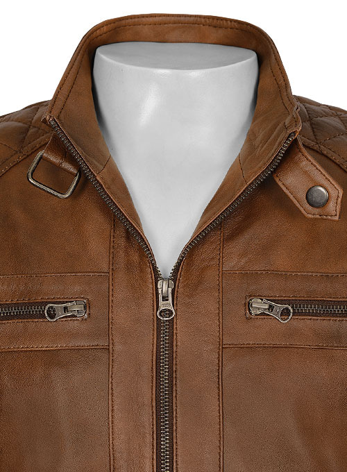 Spanish Brown Leather Jacket # 653 : Made To Measure Custom Jeans