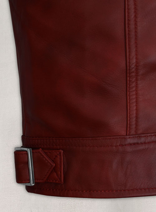Spanish Red Leather Jacket # 653 - Click Image to Close