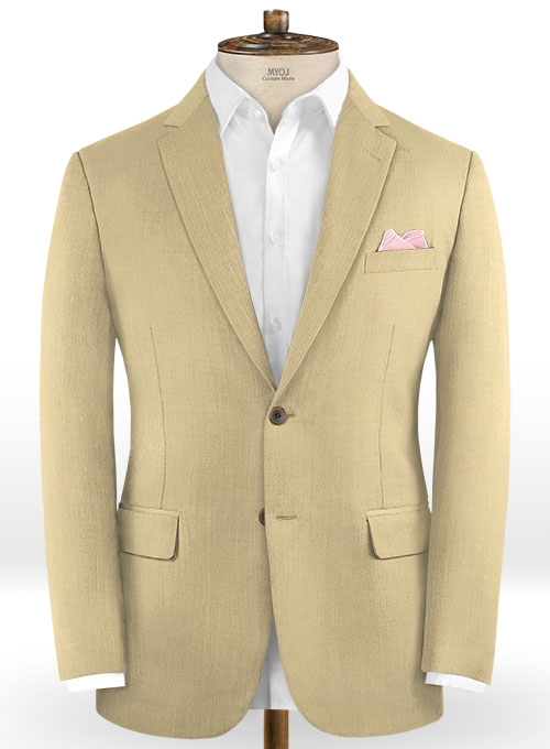 Stretch Beige Wool Jacket