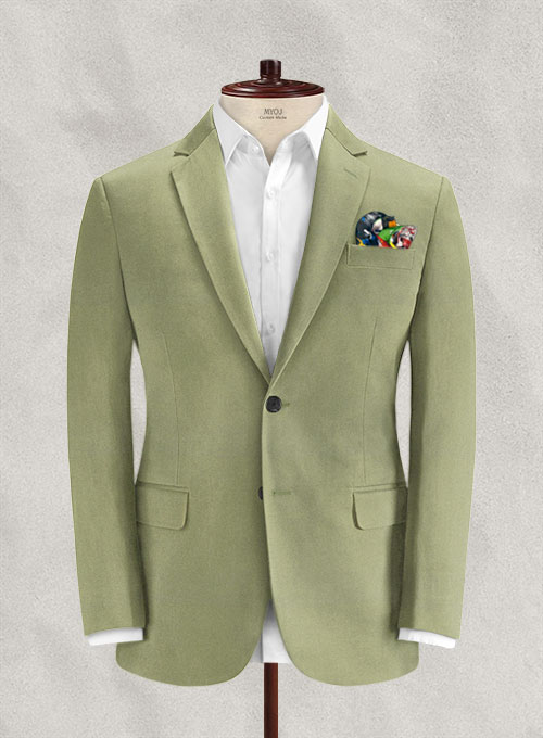Stretch Summer Weight Army Green Chino Jacket