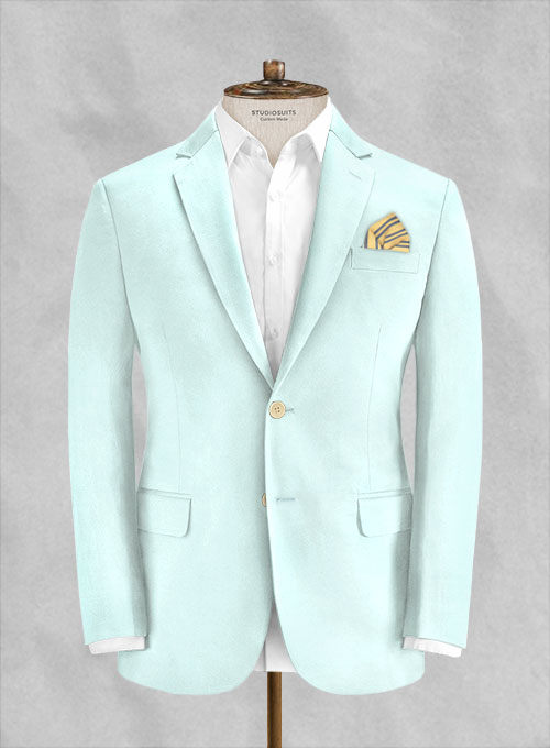 Stretch Summer Weight Sea Blue Chino Jacket