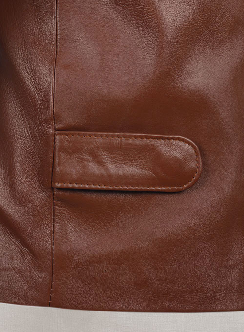 Tan Brown Minority Report Leather Jacket