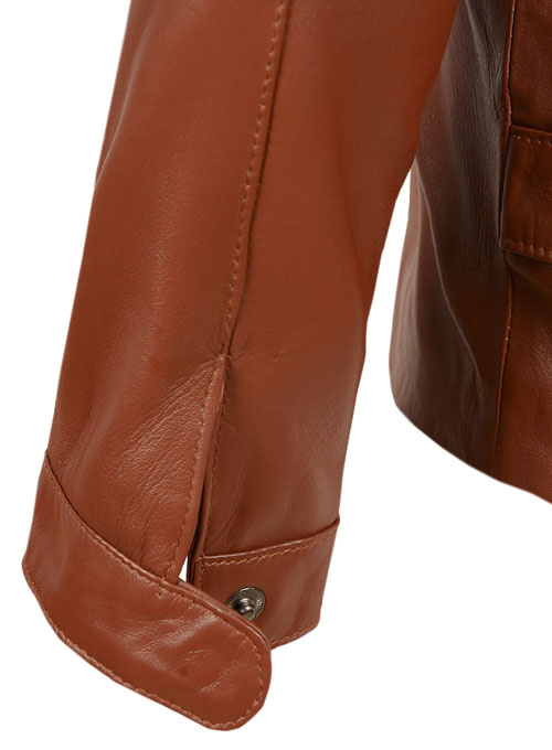 Tan Brown Minority Report Leather Jacket - Click Image to Close