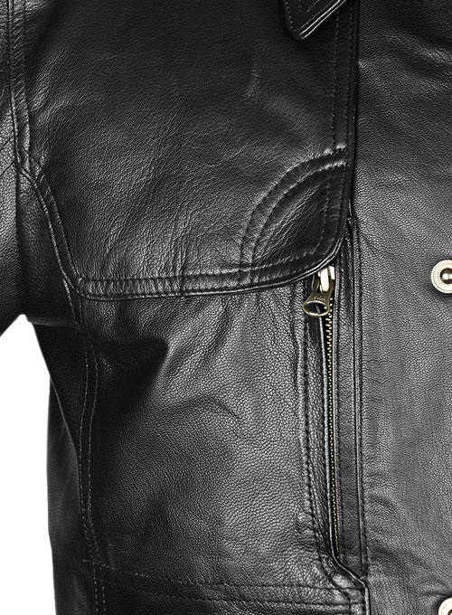 Terminator Genisys Arnold Schwarzenegger Leather Jacket - Click Image to Close