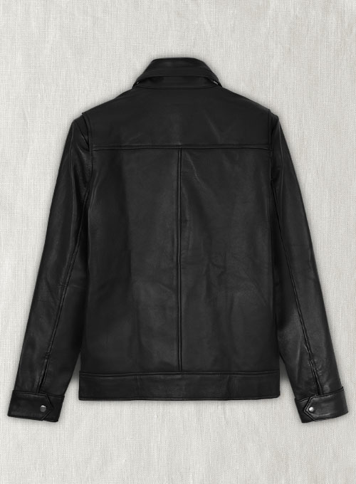 Thick Black Rafael Nadal Leather Jacket - Click Image to Close