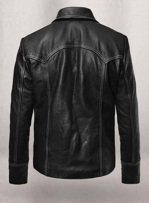 Thick Goat Black Brad Pitt Fight Club Leather Jacket