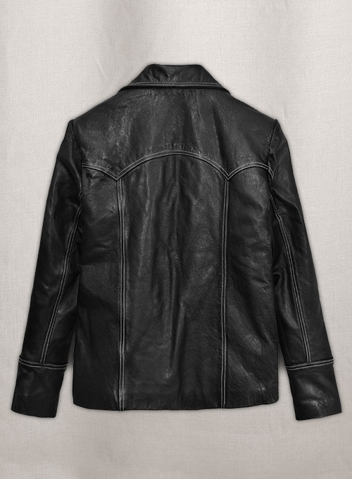 Thick Goat Black Brad Pitt Fight Club Leather Jacket