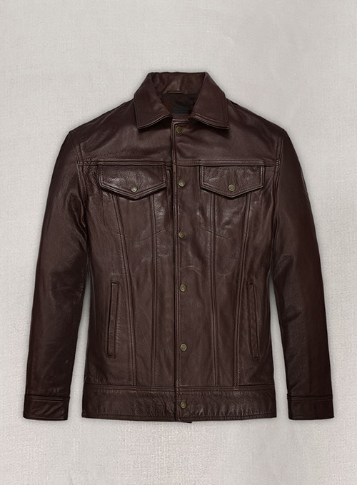 Thick Goat Brown Washed & Wax Tom Holland Leather Jacket