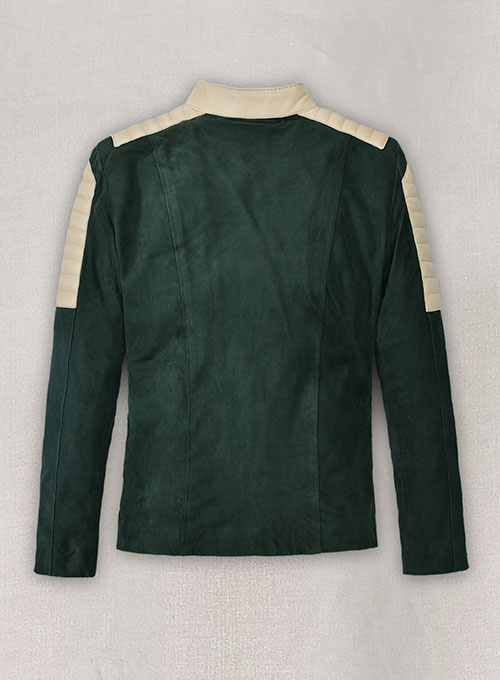 Timber Green Suede Leather Jacket # 647 - Click Image to Close