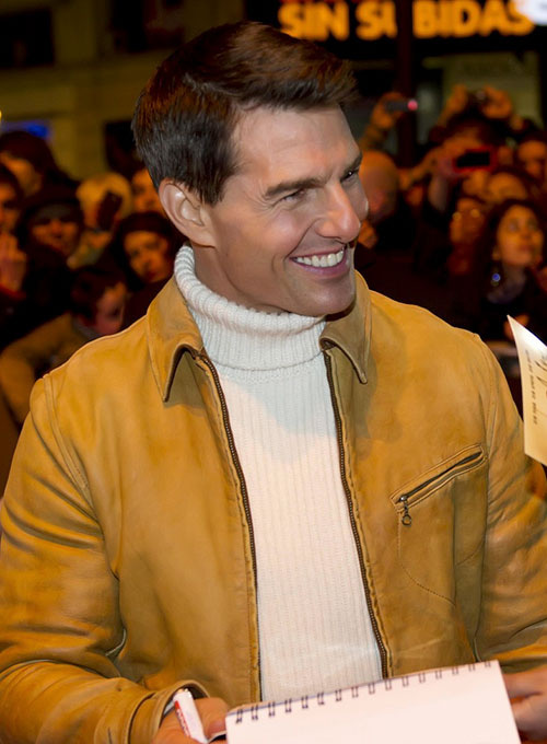 Tom Cruise Mission Impossible 4 Premiere Leather Jacket - Click Image to Close