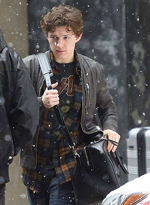 Tom Holland Leather Jacket - Click Image to Close