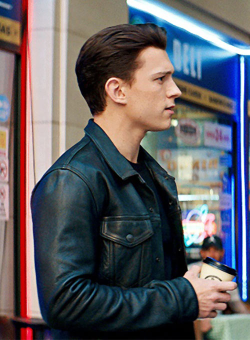 Tom Holland Uncharted Leather Jacket - Click Image to Close