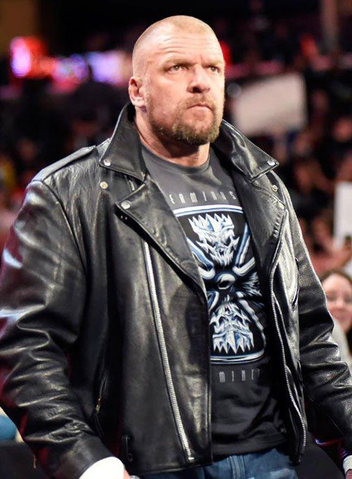 Triple H Leather Jacket - Click Image to Close