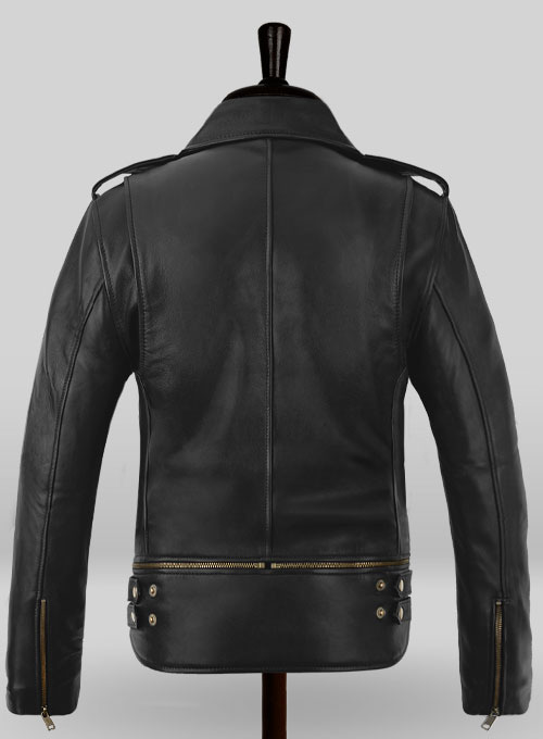 Trooper Biker Leather Jacket - Click Image to Close