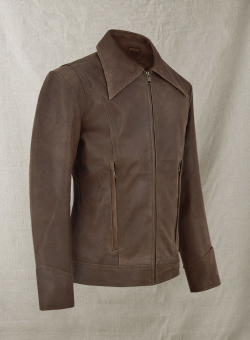 Vintage Brown Grain X Men Days of Future Past Leather Jacket - Click Image to Close
