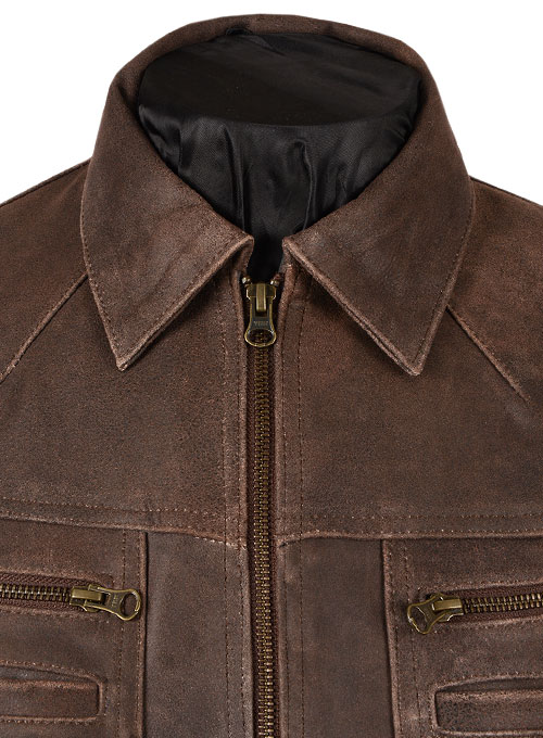 Vintage Brown Grain Leather Jacket # 104 - Click Image to Close