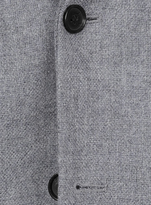 Vintage Rope Weave Gray Blue Tweed Jacket