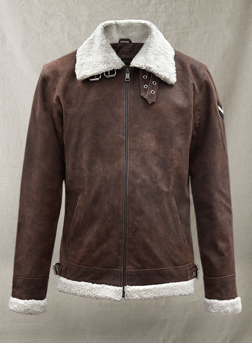 Vintage Brown Aviator Leather Jacket