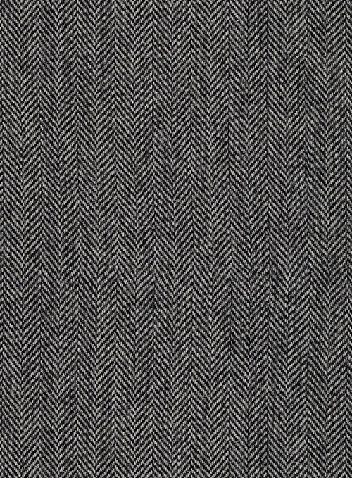 Vintage Herringbone Gray Tweed Jacket