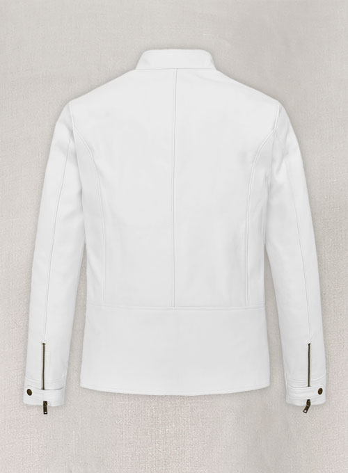 White Leather Jacket #905 - Click Image to Close