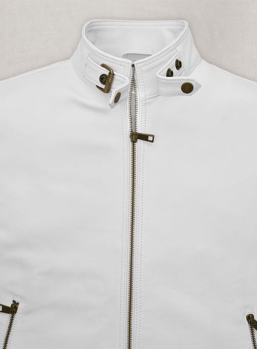 White Leather Jacket #905 - Click Image to Close