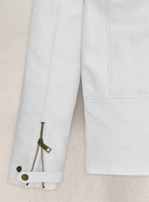 White Leather Jacket #905 - Click Image to Close