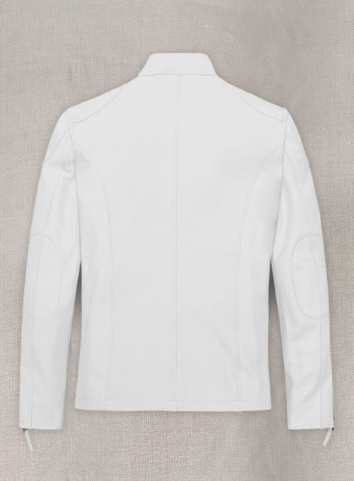 White Leather Jacket #907 - Click Image to Close