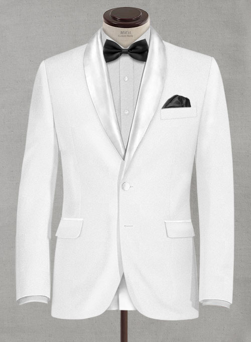 White Tuxedo Jacket - Satin Lapel : Made To Measure Custom Jeans For ...