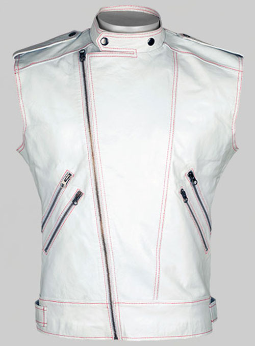 Leather vest Louis Vuitton White size S International in Leather - 36915325