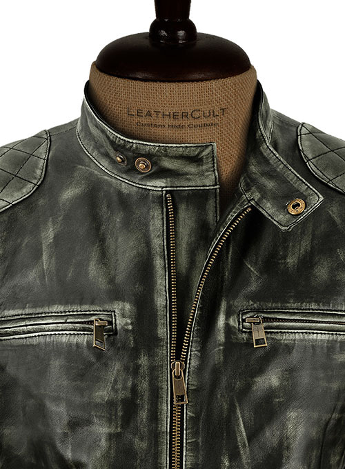 William Charcoal Leather Jacket - Click Image to Close