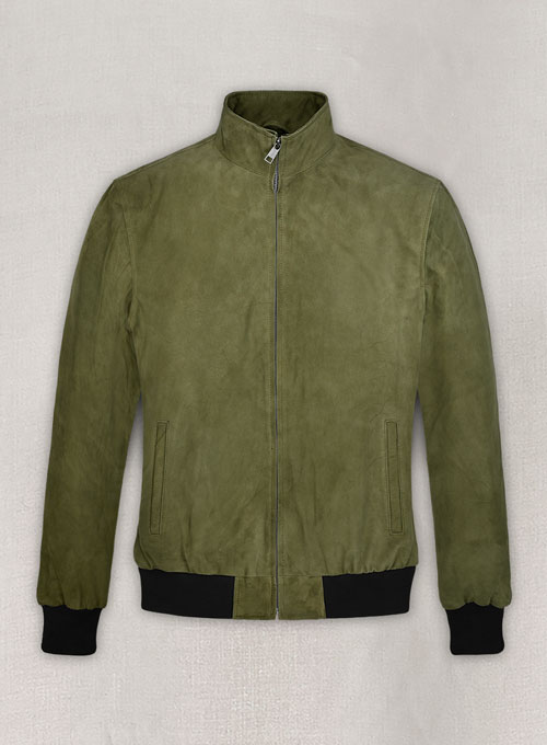 Woodland Green Suede Ryan Reynolds Leather Jacket Made To Measure Custom Jeans For Men And Women 