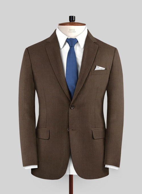 Worsted Brown Wool Jacket