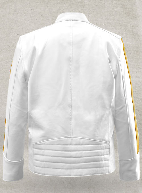 Yellow Stripe Leather Jacket # 100 - Click Image to Close