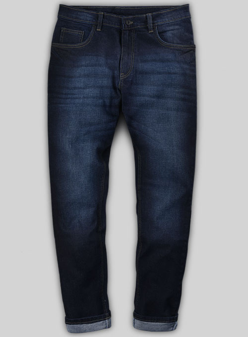 Alpha Blue Stretch Hard Wash Whisker Jeans