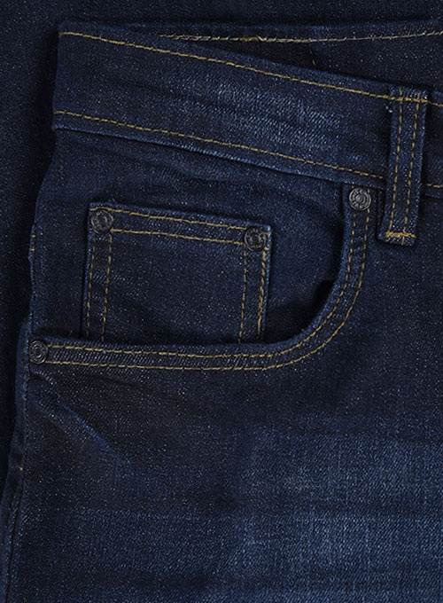 Alpha Blue Stretch Hard Wash Whisker Jeans