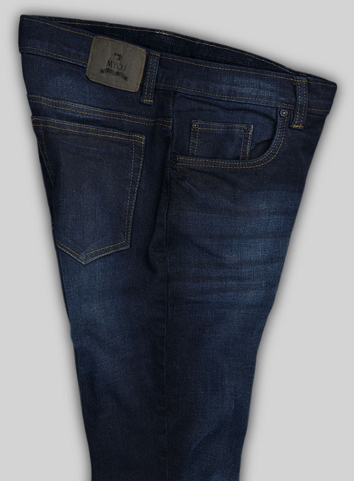 Alpha Blue Stretch Hard Wash Whisker Jeans