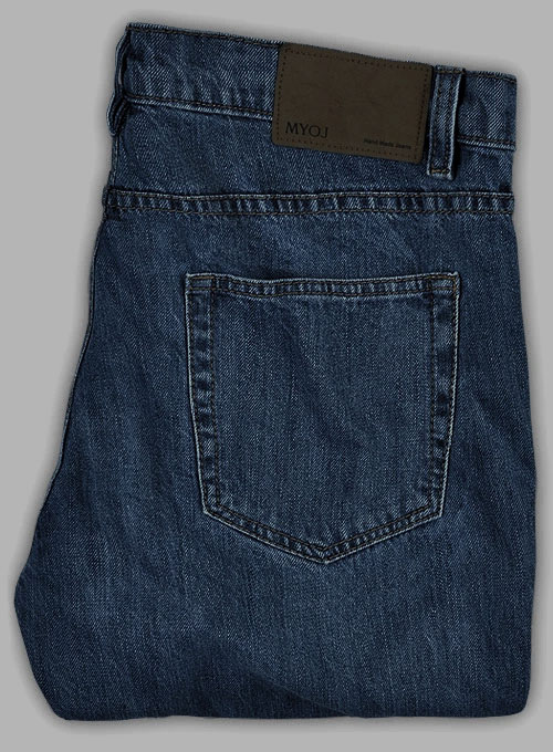 HUGO - Kids' regular-fit jeans in blue stretch denim