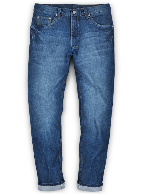 Aston Blue Stone Wash Whisker Jeans : Made To Measure Custom Jeans For ...