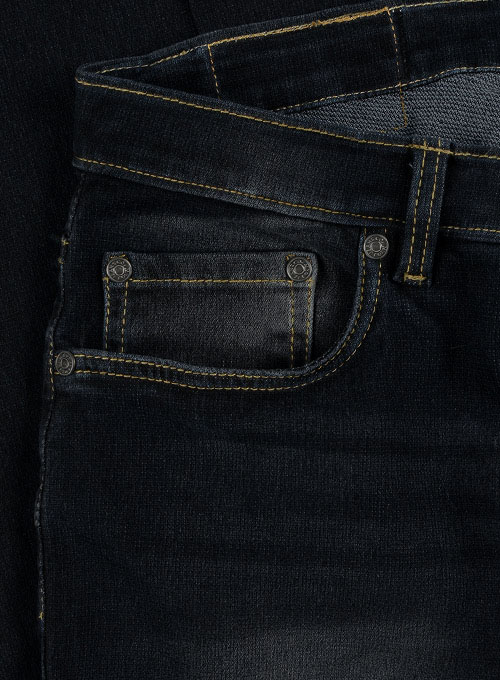 Astro Blue Stretch Jeans - Whiskers Wash