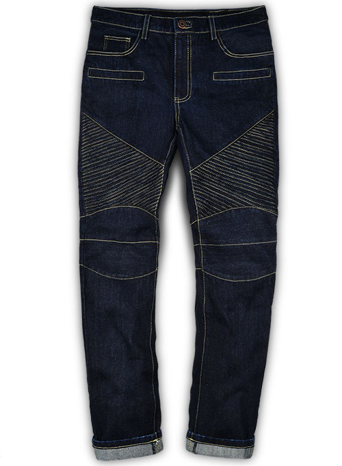 Dark Blue Biker Jeans #111
