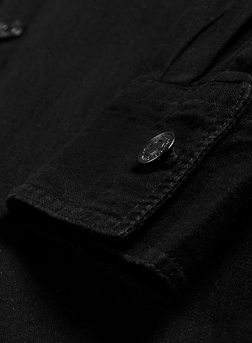Black Denim Shirt - 7oz - Click Image to Close